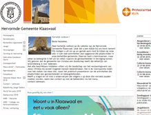 Tablet Screenshot of hervormdklaaswaal.nl